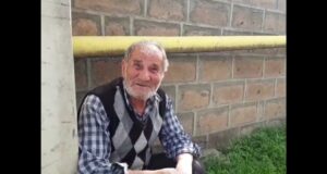 Armenia -- Old man staring at the camera, Yerevan, 15Jun2022